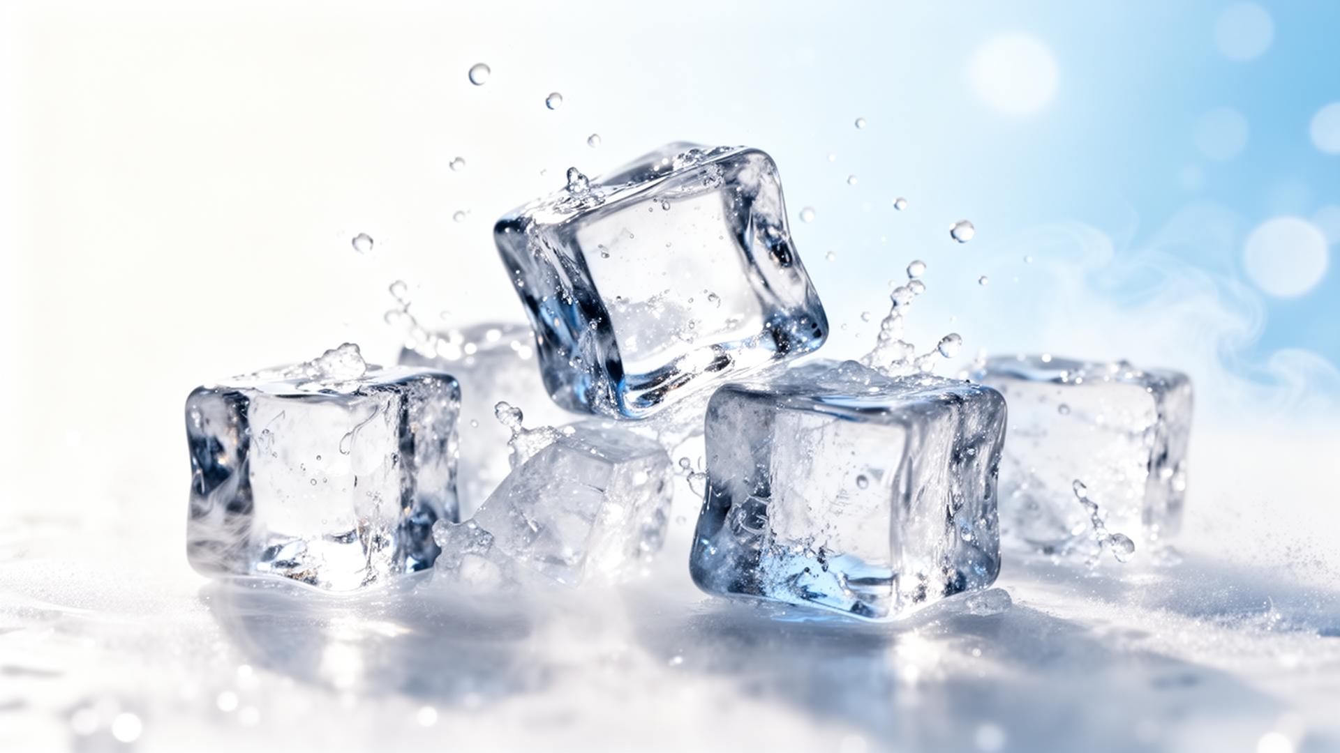 Glaçons en cubes
